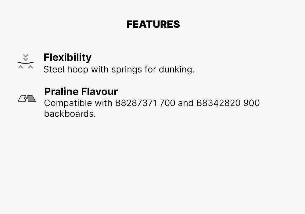 R900 Official Flexible Basketball Rim for Basketball Baskets, Red, No Color, medium