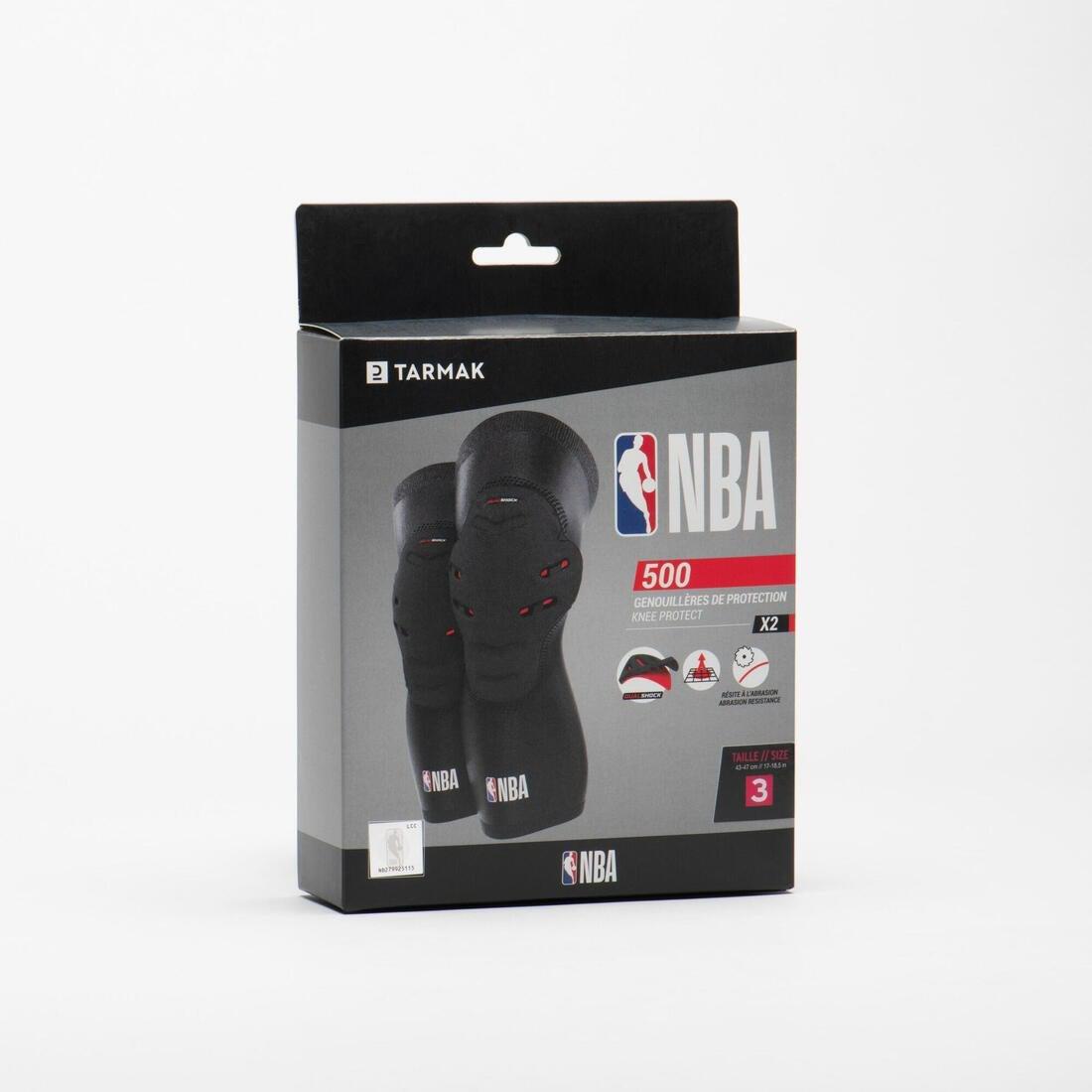 TARMAK - Adult Protective Basketball Knee Pads Twin-Pack - Nba, Black