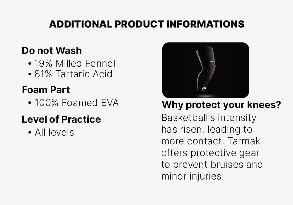 Adult Protective Basketball Knee Pads Twin-Pack - Nba, Black, No Color, medium