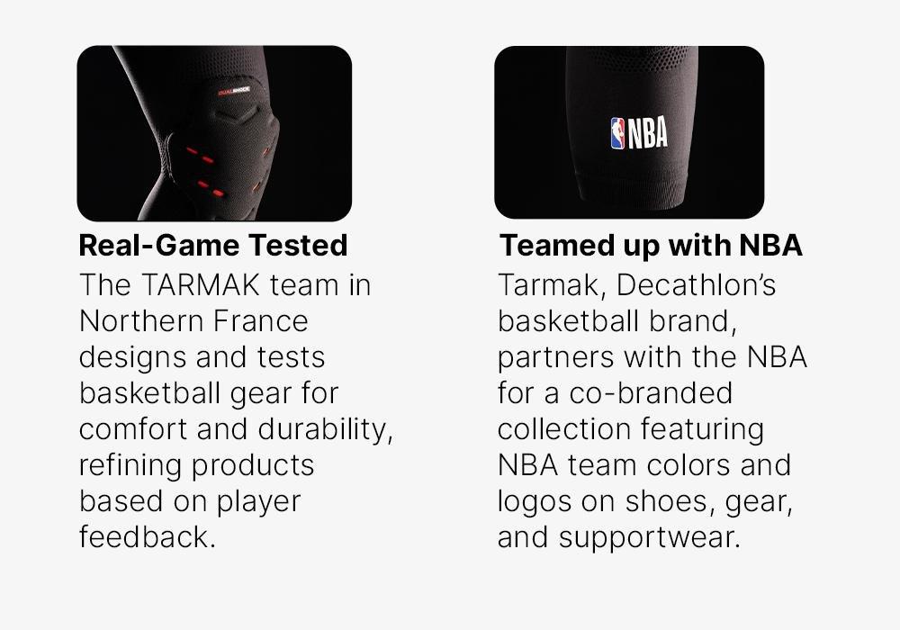 Adult Protective Basketball Knee Pads Twin-Pack - Nba, Black, No Color, medium