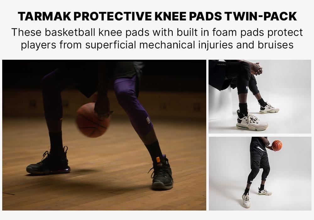 Adult Protective Basketball Knee Pads Twin-Pack - Nba, Black, No Color, medium