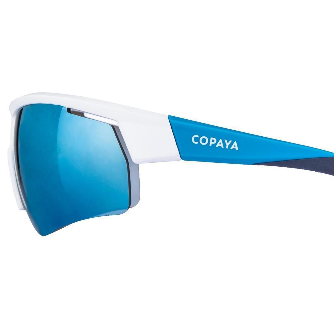 Polarised Beach Sports Sunglasses, White/Blue, Cyan, No Color, large image number 3