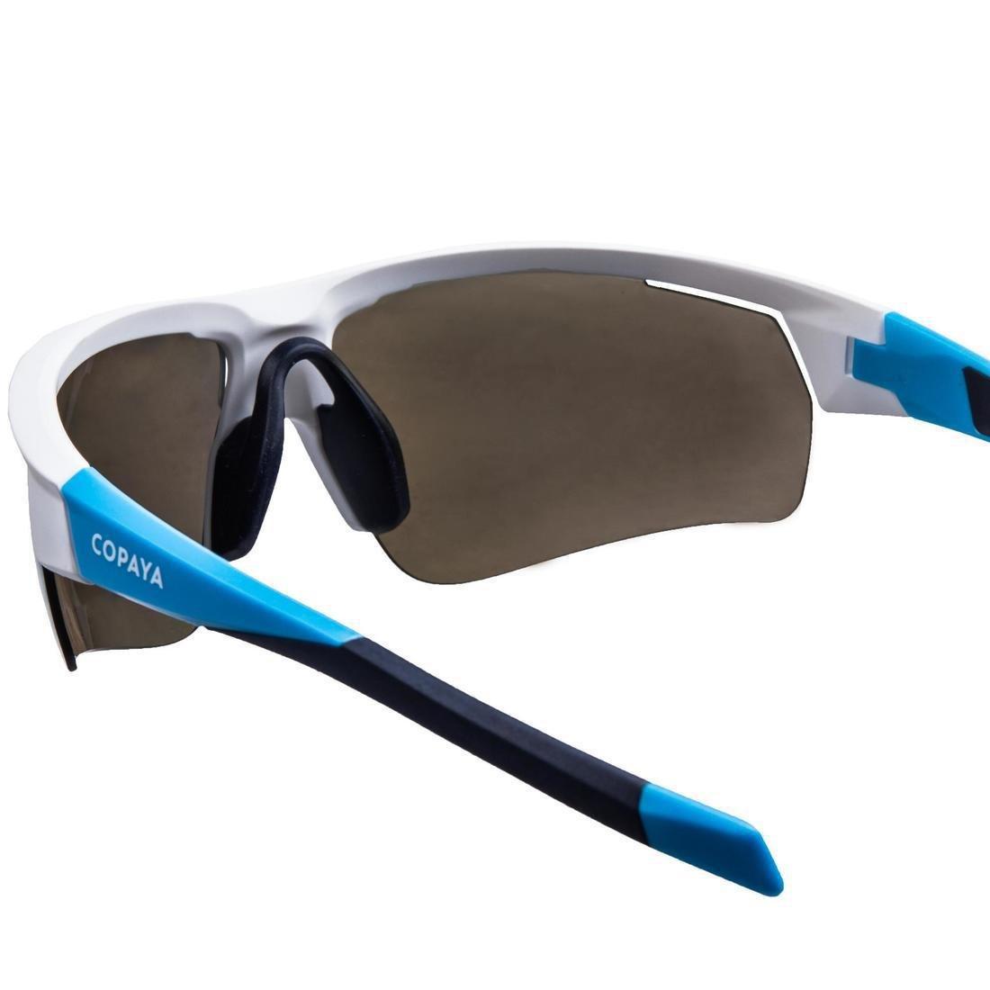 Polarised Beach Sports Sunglasses, White/Blue, Cyan, No Color, large image number 5