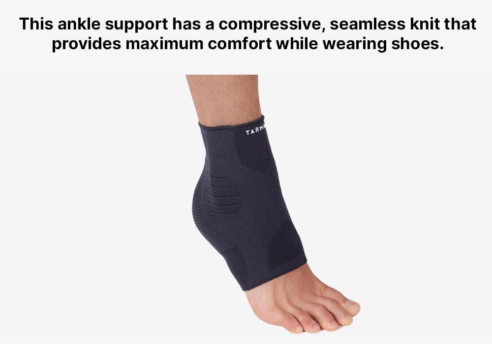 Left/Right Compression Ankle Support Soft 500 , Dark Grey, No Color, large image number 4