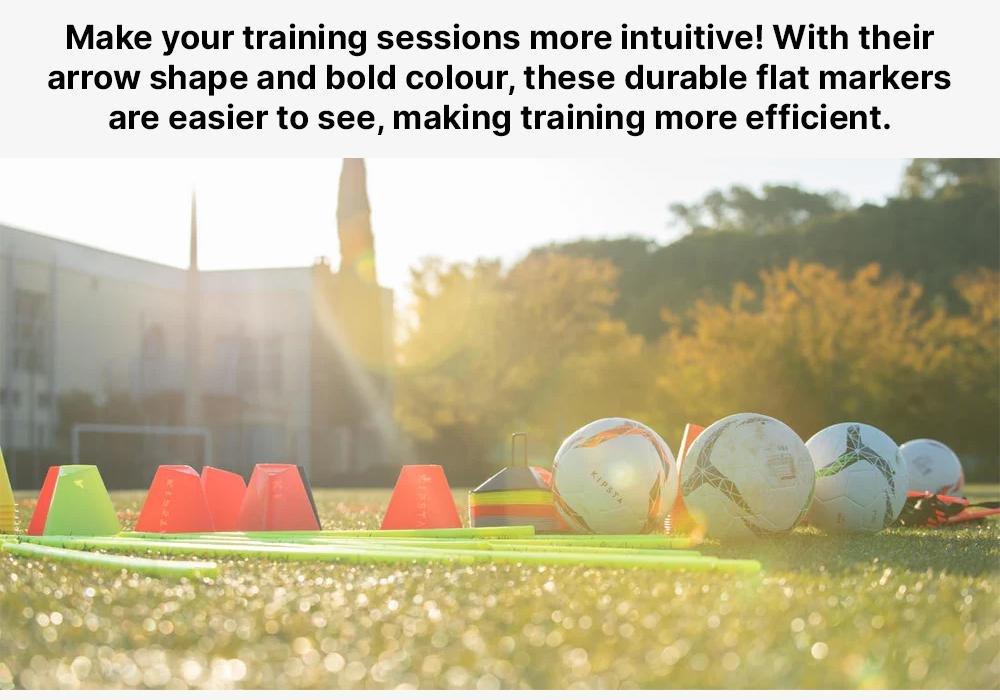 Essential Pack Of 40 Flat Markers, 4 Colours (Yellow, Orange, Grey, Blue), No Color, medium