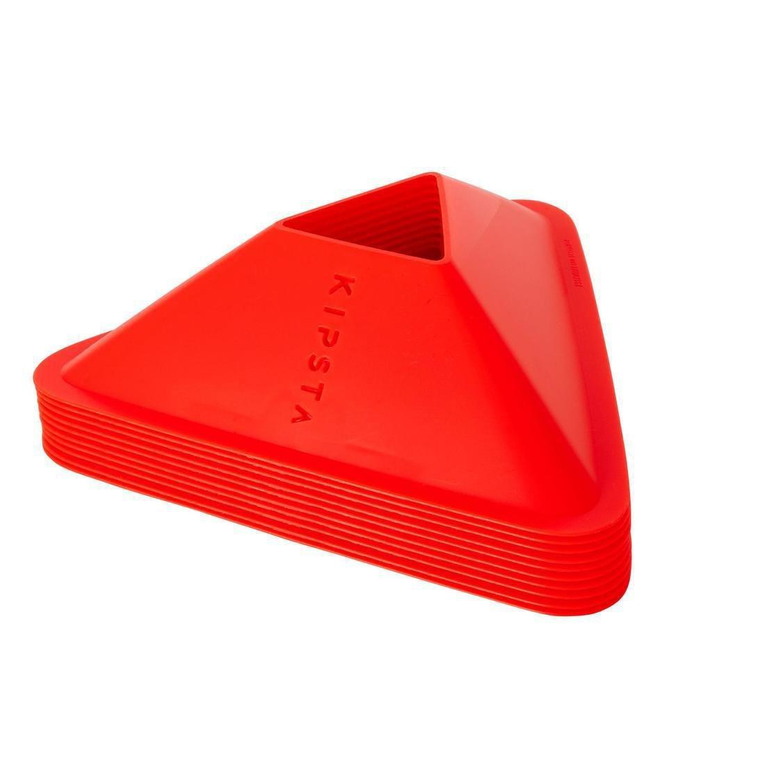Essential Football Training Flat Markers - 10-Pack, Orange, No Color, large image number 5