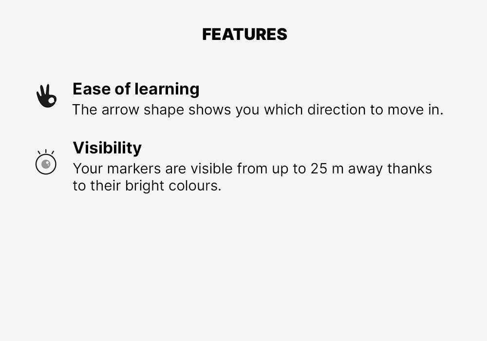 Essential Football Training Flat Markers - 10-Pack, Orange, No Color, medium