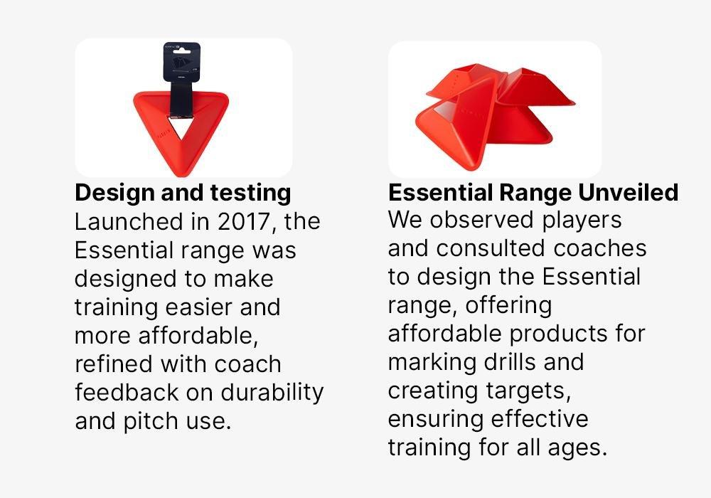 Essential Football Training Flat Markers - 10-Pack, Orange, No Color, medium