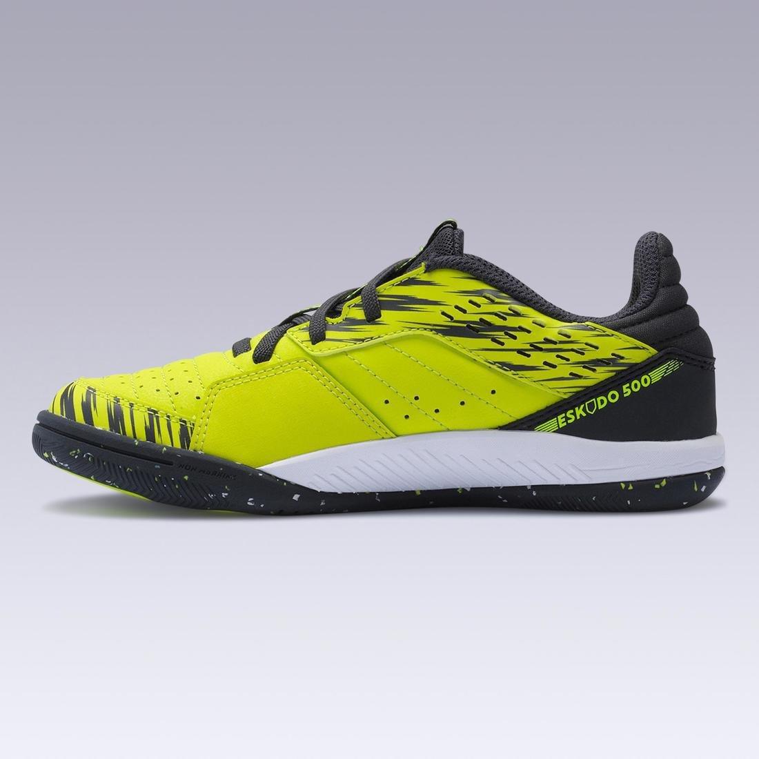 Kids' Futsal Trainers Eskudo 500, Lime Green, , large image number 2