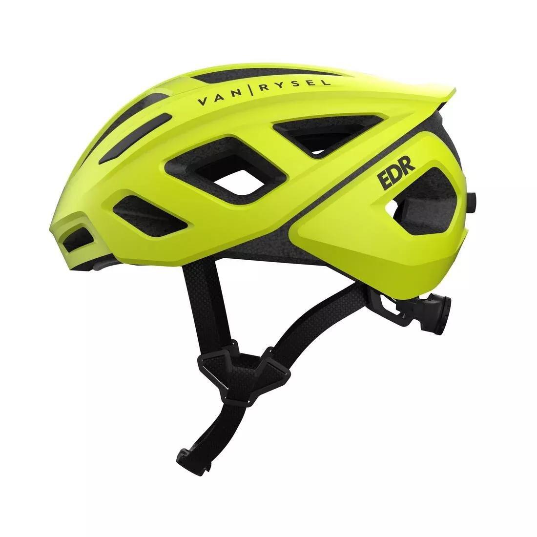 Roadr 500 Road Cycling Helmet, Fluo Lime Yellow, No Color, medium