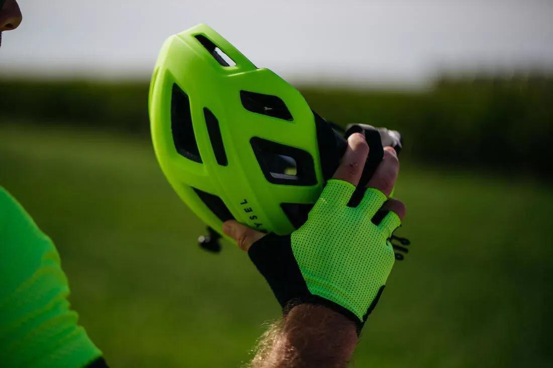 VAN RYSEL - Roadr 500 Road Cycling Helmet, Fluo Lime Yellow