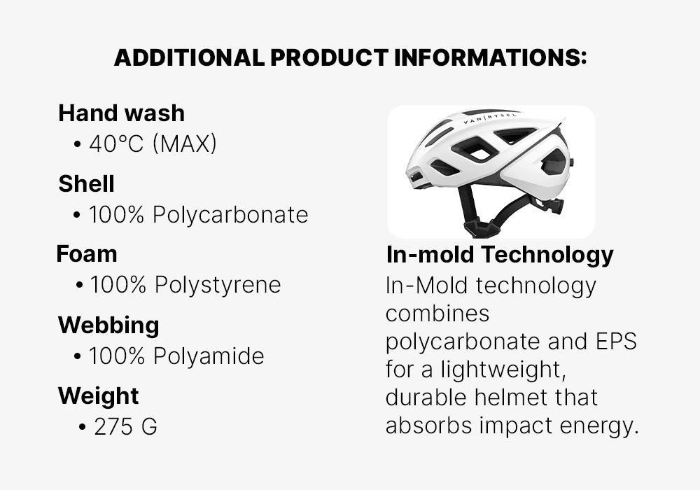 Roadr500 Road Cycling Helmet, Snow White, No Color, medium