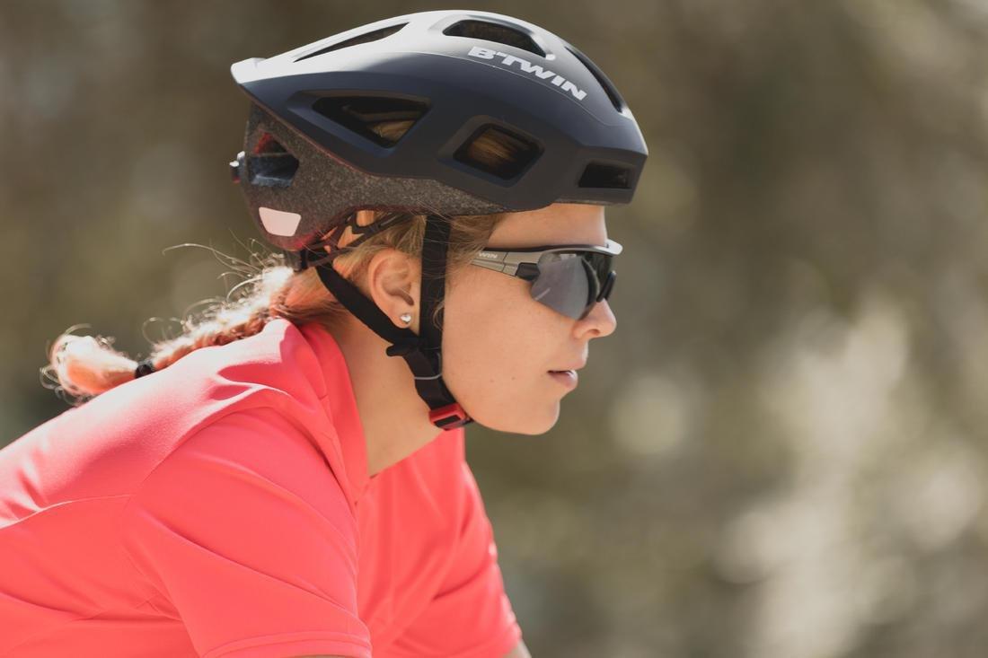 Roadr 100 Cycling Helmet, Black, No Color, large image number 8