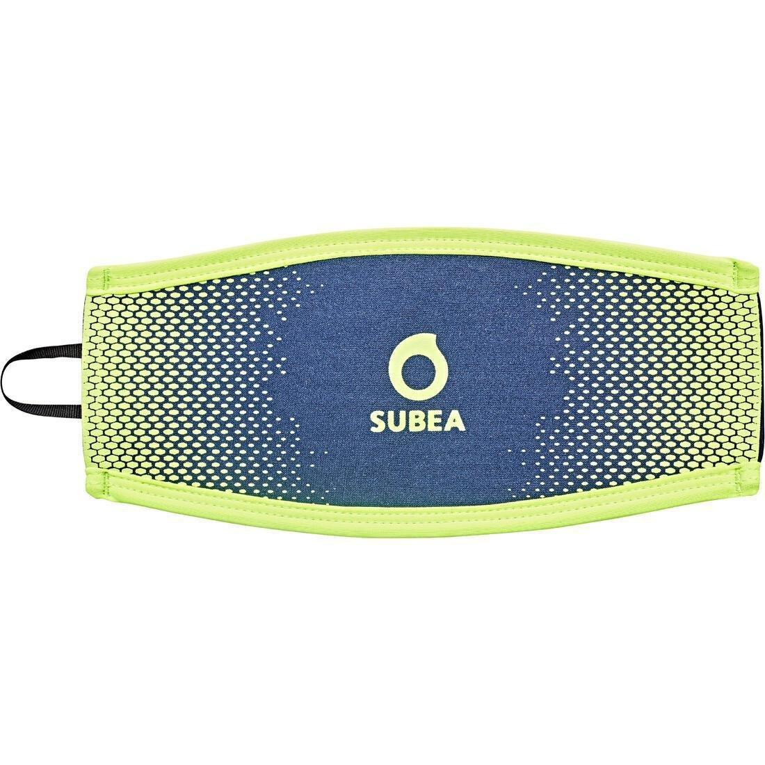 BLACK Neoprene over-strap for diving masks black/blue, No Color, large image number 10