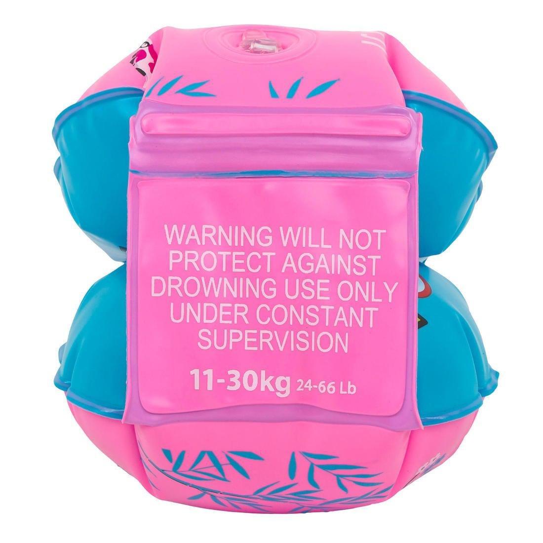 Kids Girls Swimming Armbands - Pandas Print - 11-30 Kg, Pink, No Color, large image number 3