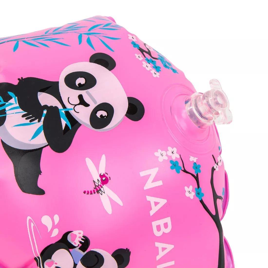 Kids Girls Swimming Armbands - Pandas Print - 11-30 Kg, Pink, No Color, large image number 14