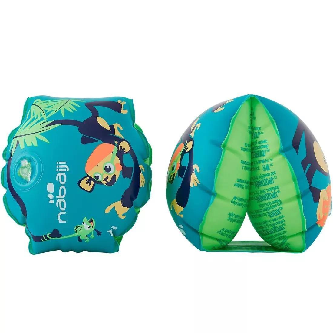 FLUO NEON GREEN Swimming armbands for kids with PANDAS'' print - 11-30 kg, No Color, large image number 1
