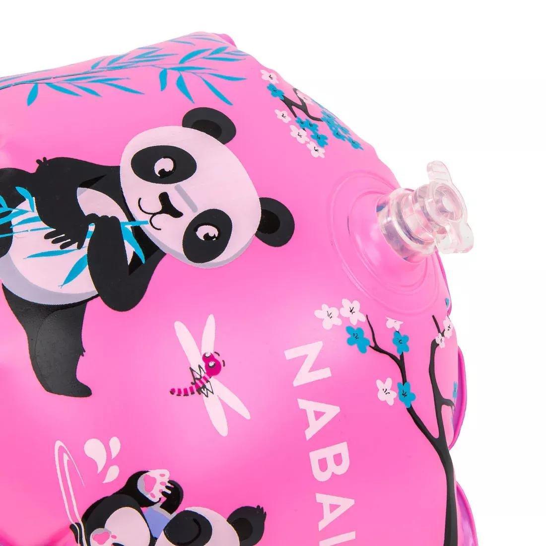 NABAIJI - Swimming armbands for kids with PANDAS?�€?? print - 11-30 kg, Fluo lime