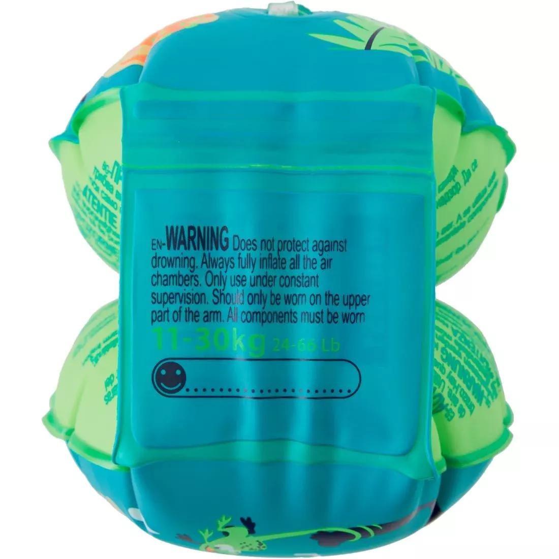 FLUO NEON GREEN Swimming armbands for kids with PANDAS'' print - 11-30 kg, No Color, large image number 9