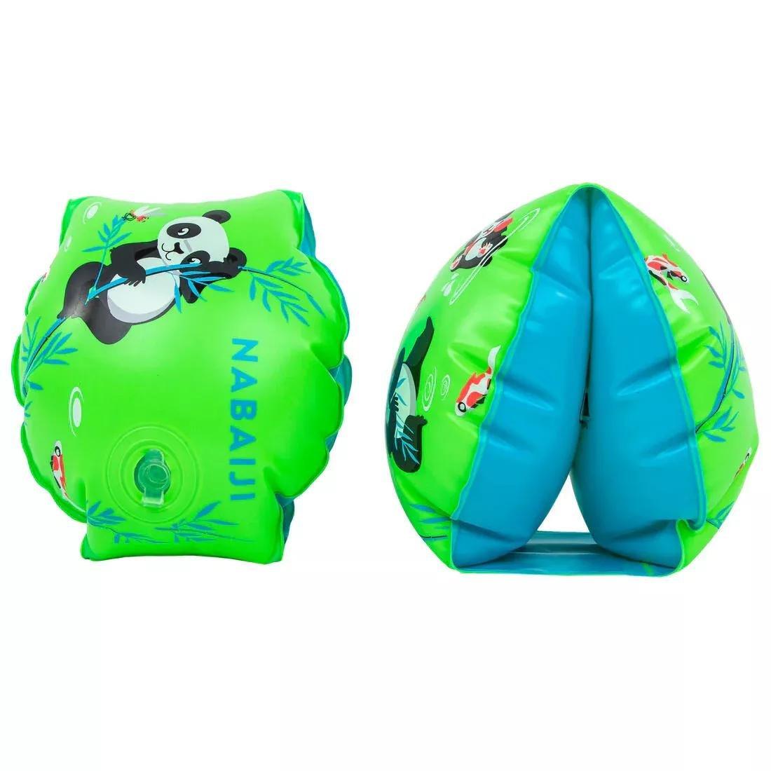 FLUO NEON GREEN Swimming armbands for kids with PANDAS'' print - 11-30 kg, No Color, large image number 11