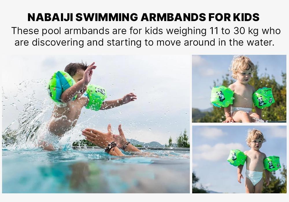FLUO NEON GREEN Swimming armbands for kids with PANDAS'' print - 11-30 kg, No Color, large image number 18