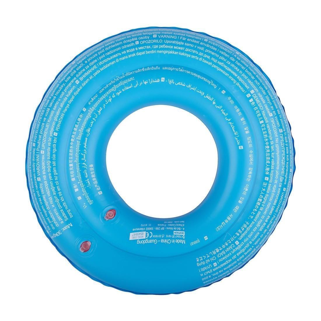 FLUO NEON GREEN Swimming inflatable 51 cm pool ring for kids aged 3-6 PANDAS print, No Color, large image number 10