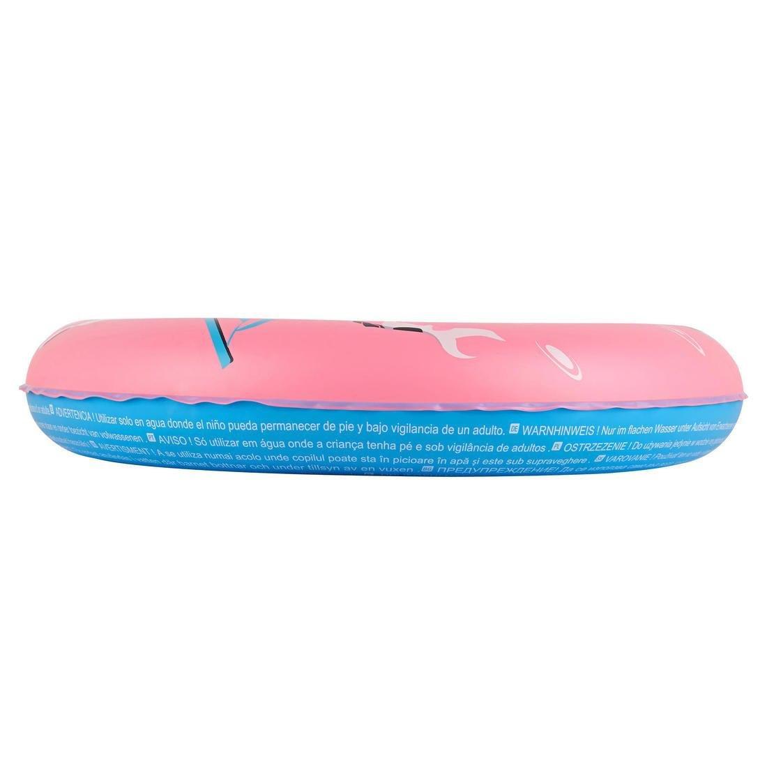 FLUO NEON GREEN Swimming inflatable 51 cm pool ring for kids aged 3-6 PANDAS print, No Color, large image number 11