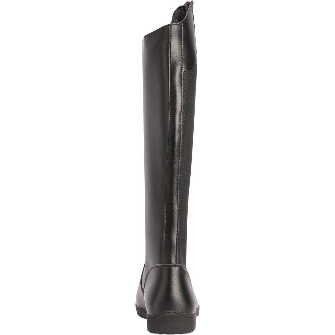 BLACK 500 Adult Synthetic Horse Riding Long Boots, , large image number 3