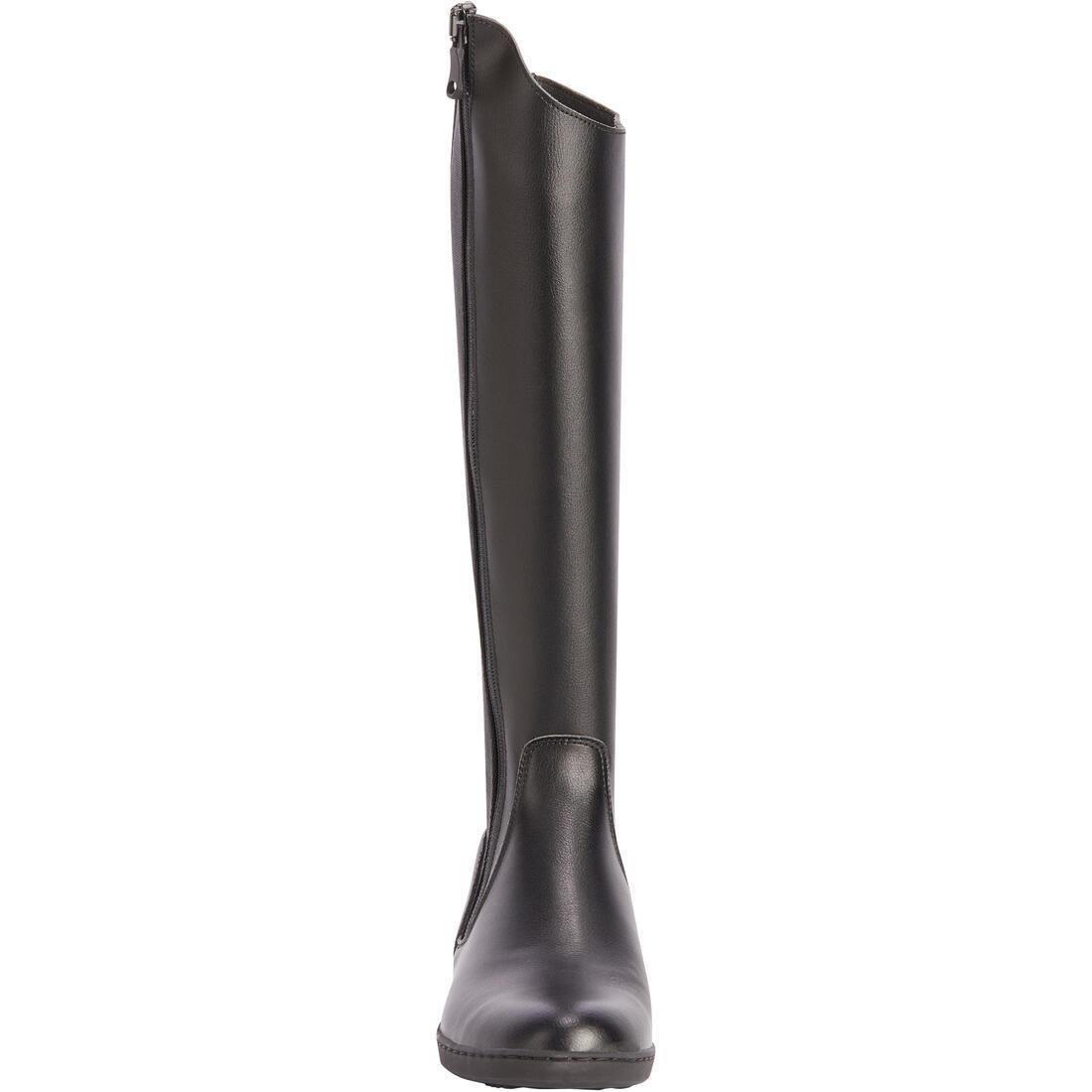 BLACK 500 Adult Synthetic Horse Riding Long Boots, , large image number 4