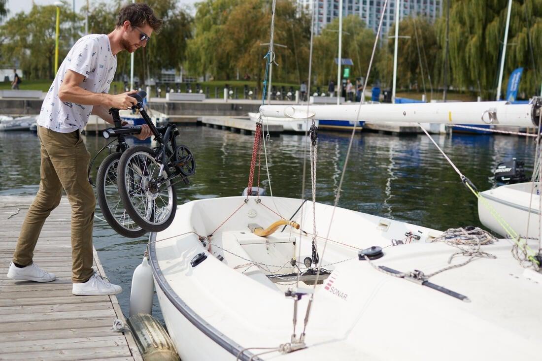 20 Inch Folding Bike Btwin 100, Black, No Color, large image number 2