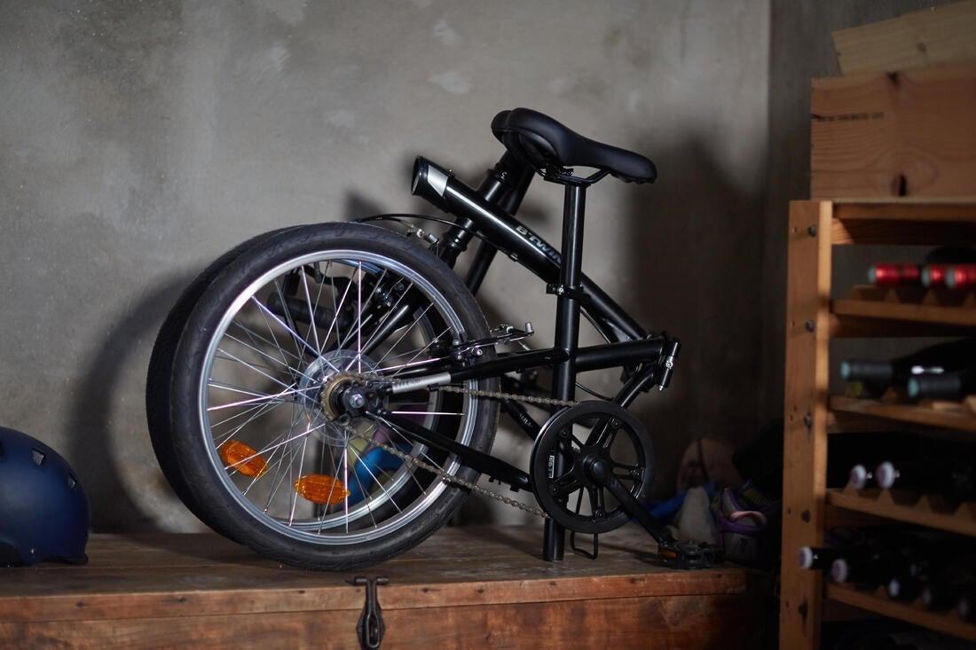 20 Inch Folding Bike Btwin 100, Black, No Color, large image number 4