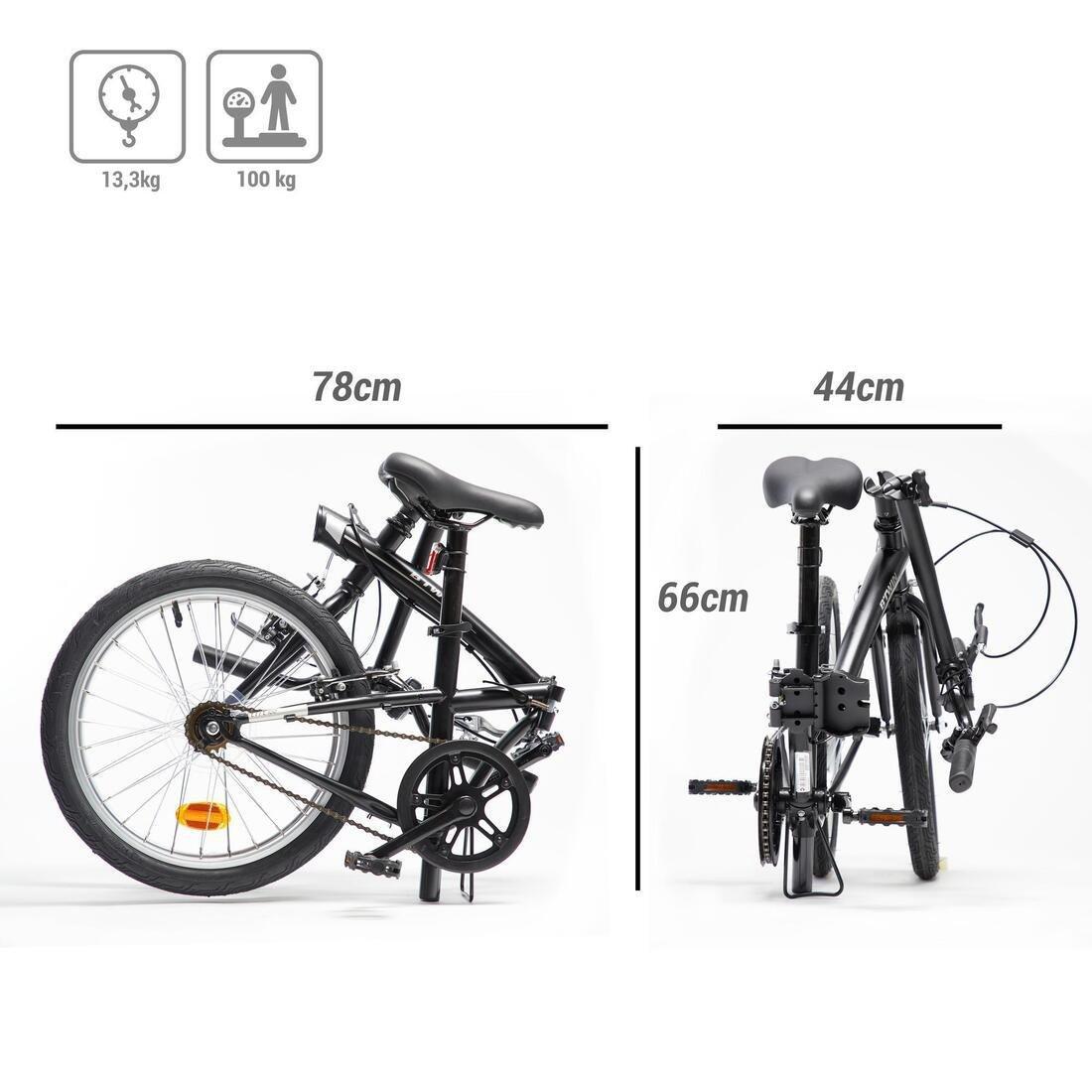 20 Inch Folding Bike Btwin 100, Black, , large image number 10