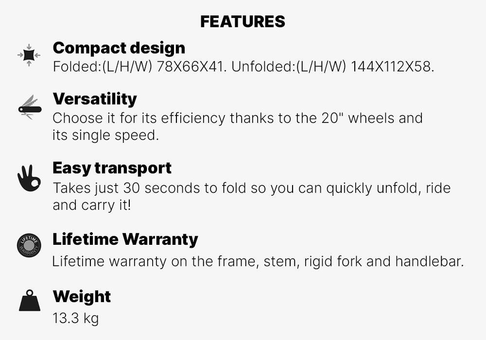 20 Inch Folding Bike Btwin 100, Black, , large image number 15