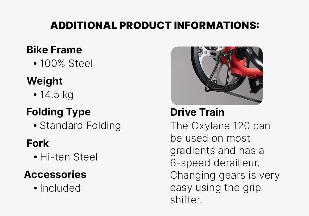 BRIGHT RED Tilt 120 folding bike - red, No Color, large image number 16