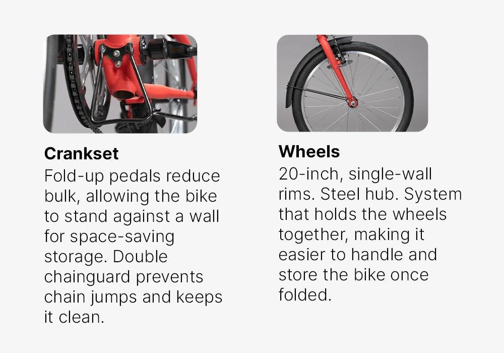 BRIGHT RED Tilt 120 folding bike - red, No Color, large image number 17