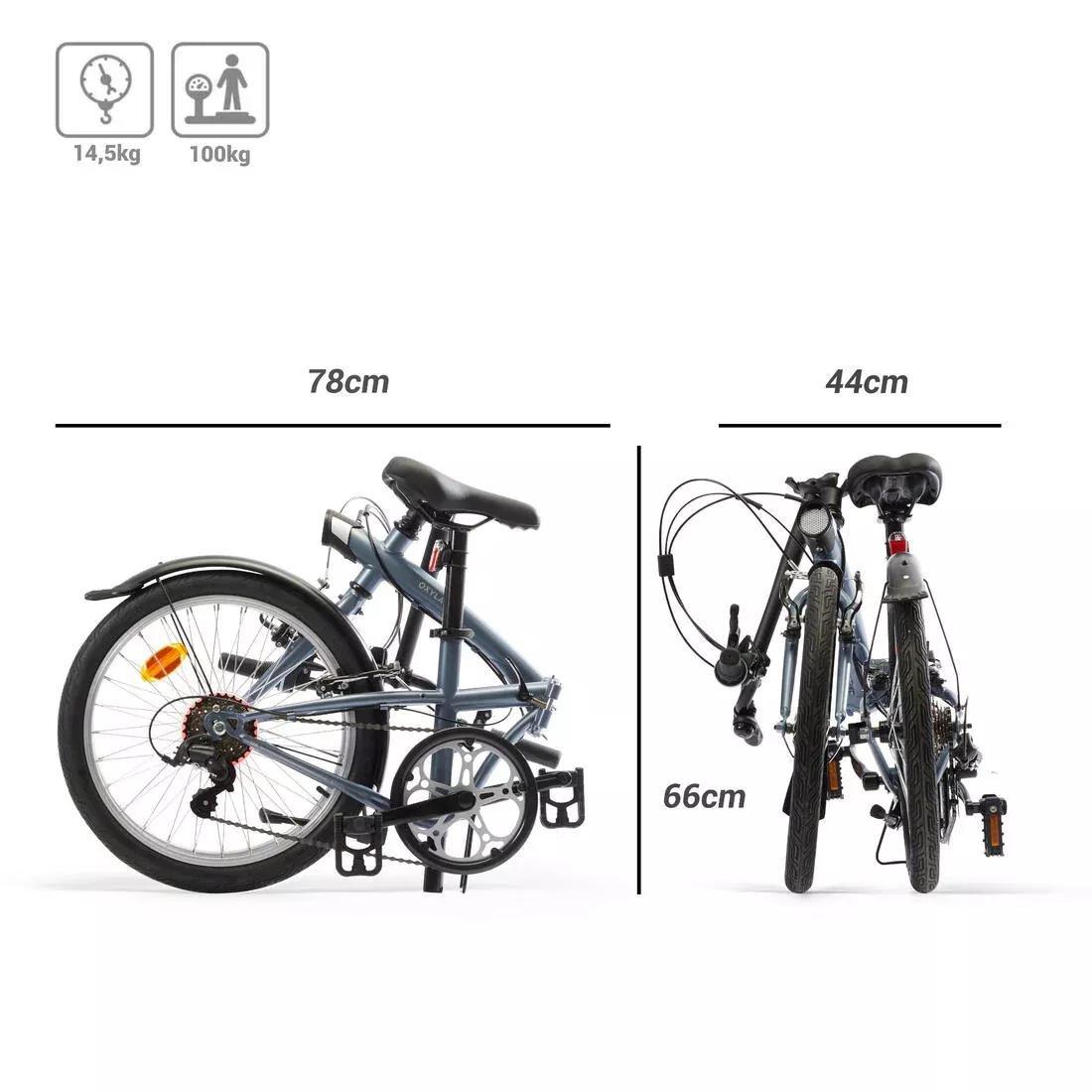20 Inch Tilt120 Folding Bike, Grey Blue, No Color, large image number 2