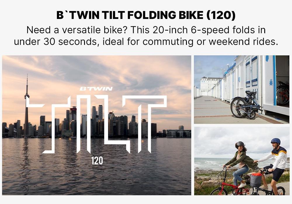 20 Inch Tilt120 Folding Bike, Grey Blue, No Color, large image number 18