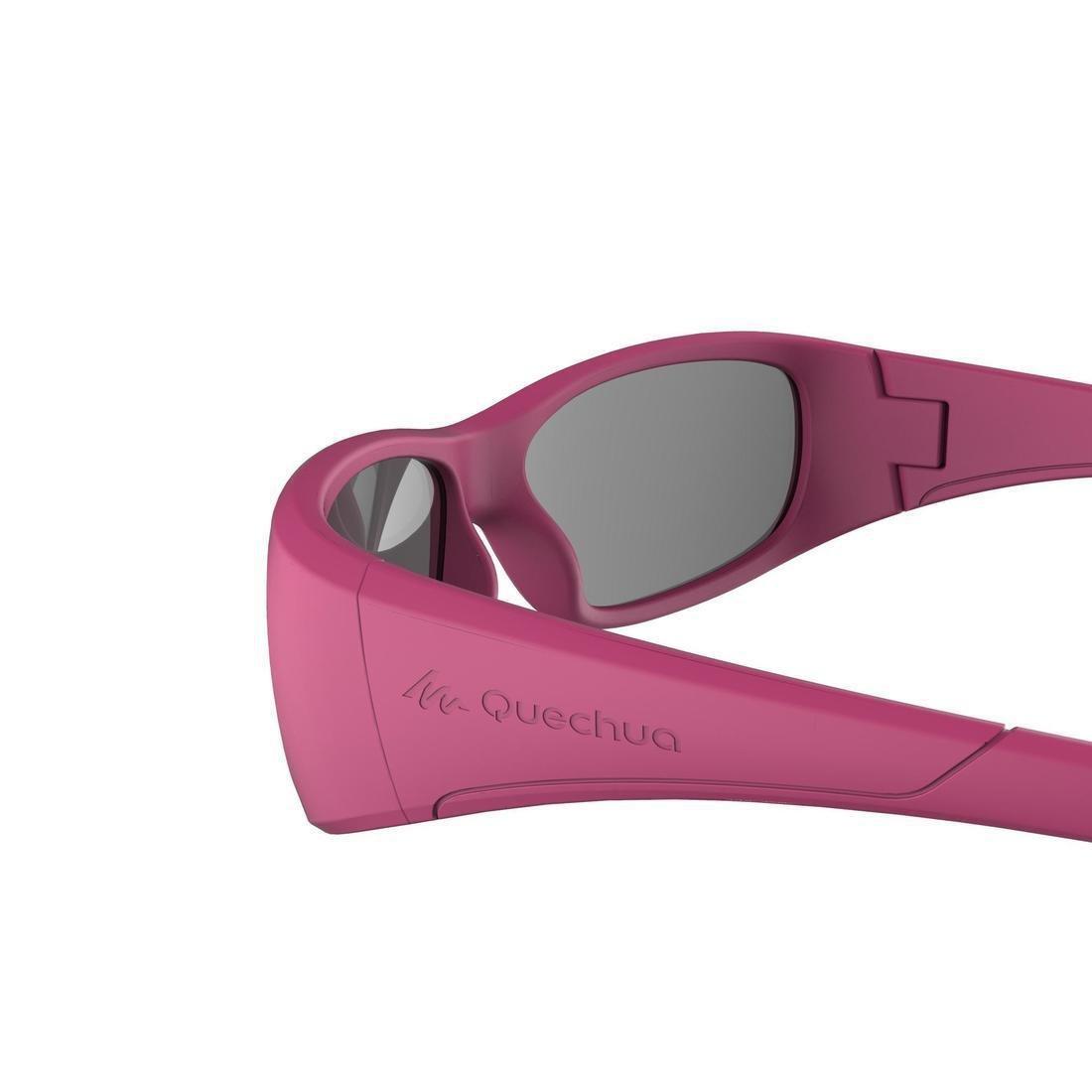 BENGAL PINK Kids Hiking Sunglasses Aged 6-10 MH T100 Category 3, No Color, large image number 7