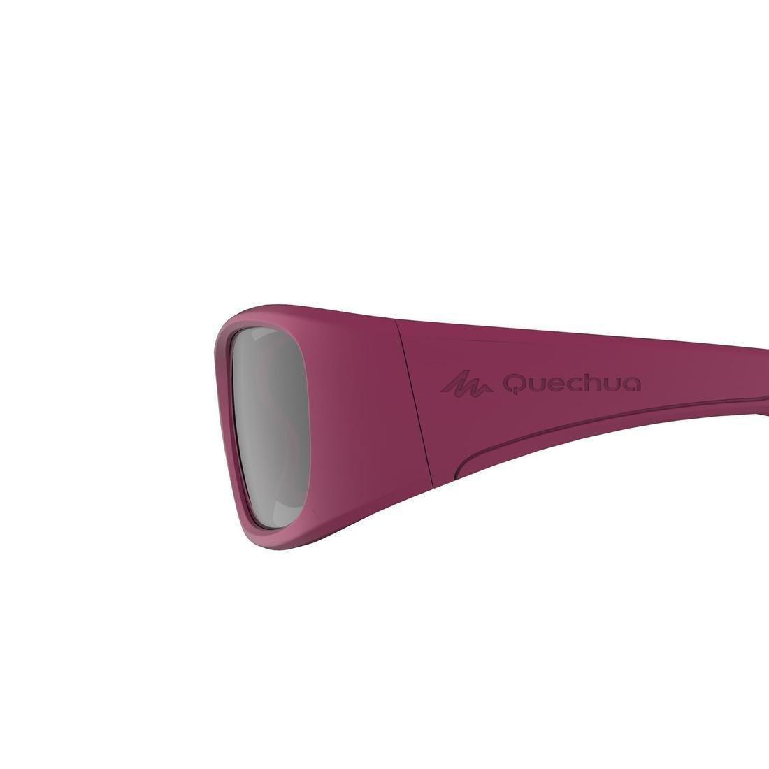BENGAL PINK Kids Hiking Sunglasses Aged 6-10 MH T100 Category 3, No Color, large image number 9