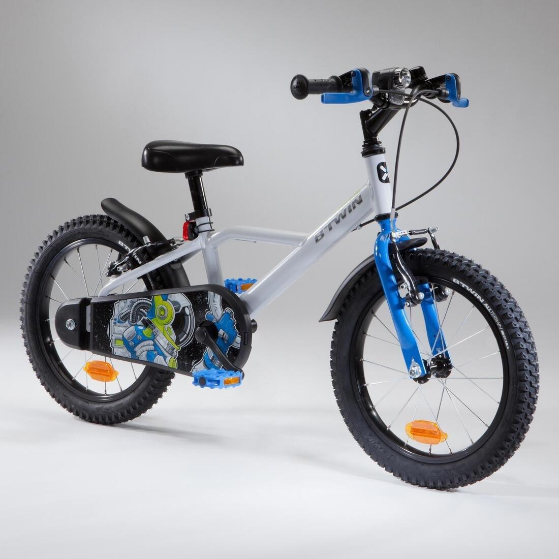 Kids 16 Inch Bike Astronaut 500 4-6 Years Old, White, No Color, large image number 1