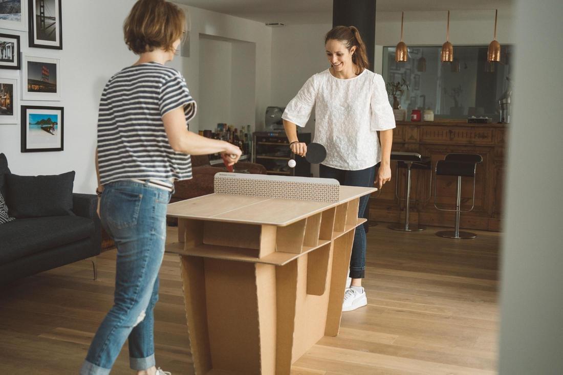 PONGORI - Small Indoor Table Tennis Set PPR 100 with 2 Bats and 3 Balls