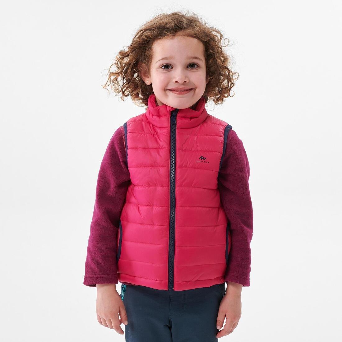 Kids Padded Gilet Mh New Sizing, Bright Pink, No Color, large image number 5