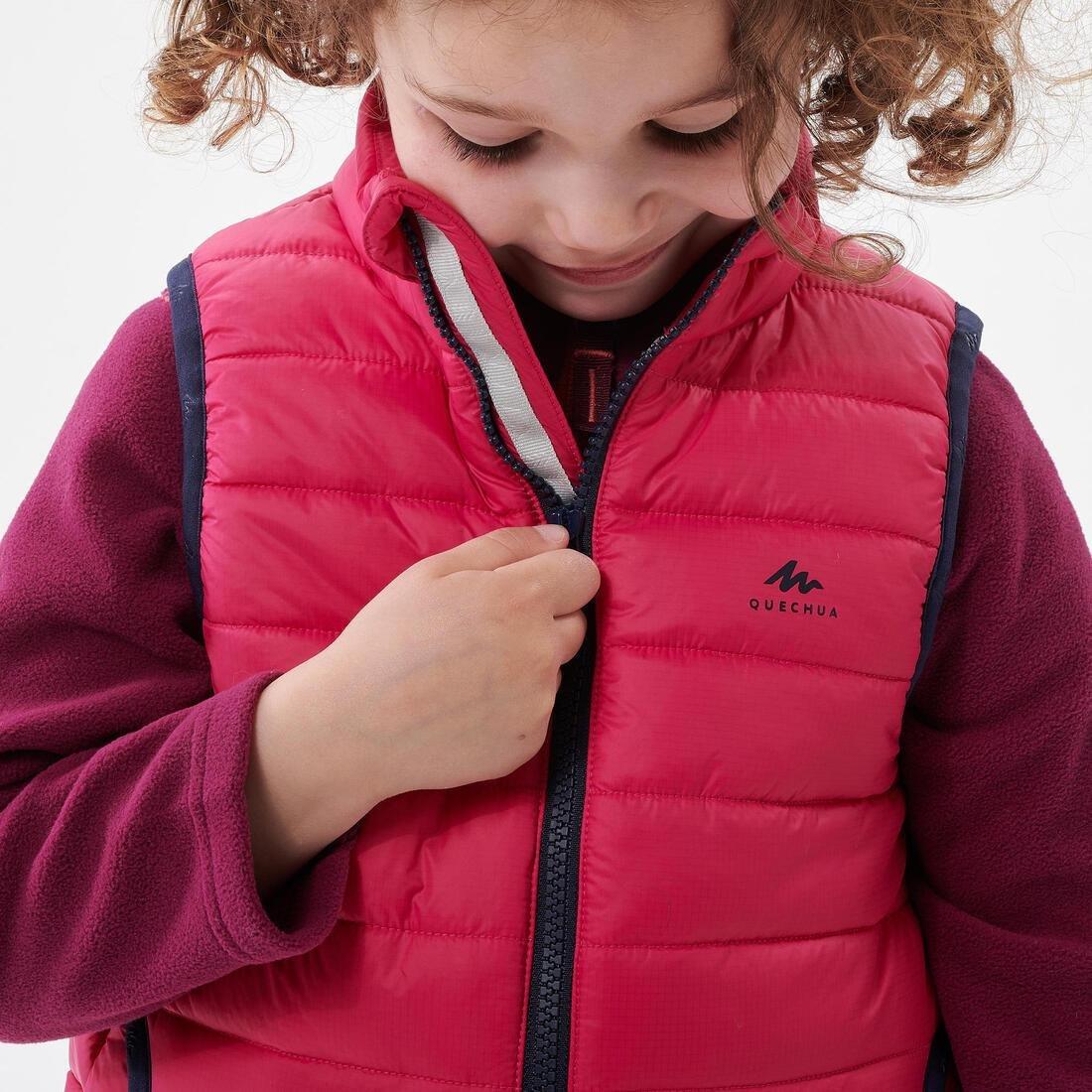 Kids Padded Gilet Mh New Sizing, Bright Pink, No Color, large image number 8