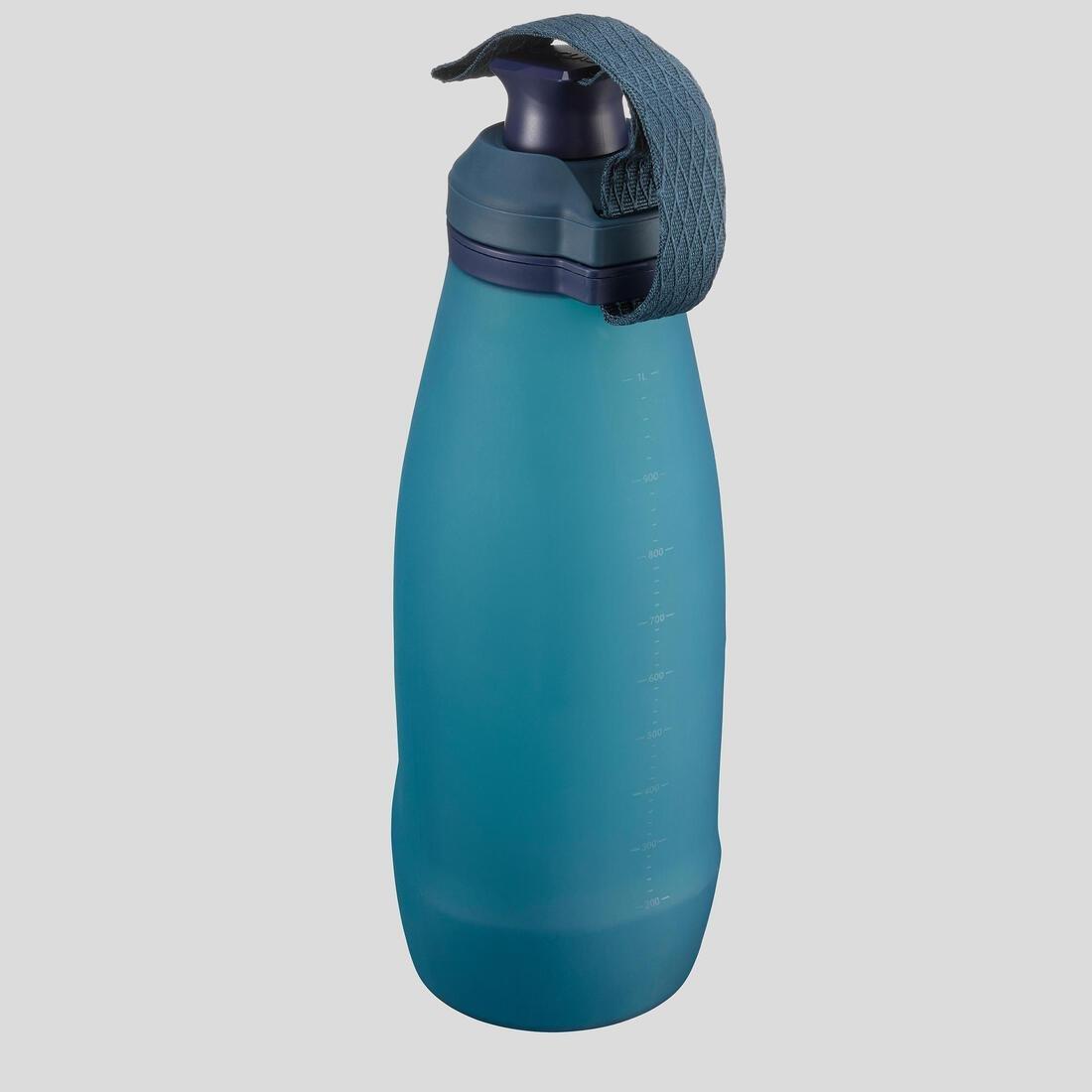 Soft and Compressible Water Bottle 1L, Blue, No Color, large image number 1