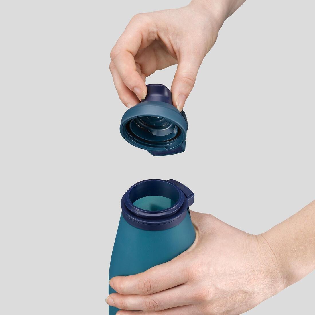Soft and Compressible Water Bottle 1L, Blue, No Color, large image number 3