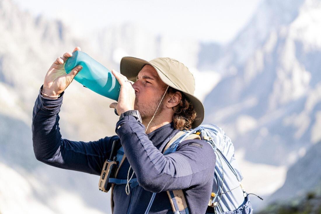 Soft and Compressible Water Bottle 1L, Blue, No Color, large image number 8