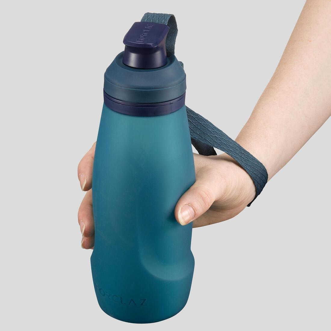 Soft And Compressible Trekking Water Bottle - Trek 500 Soft 0.6L, Blue, No Color, large image number 2