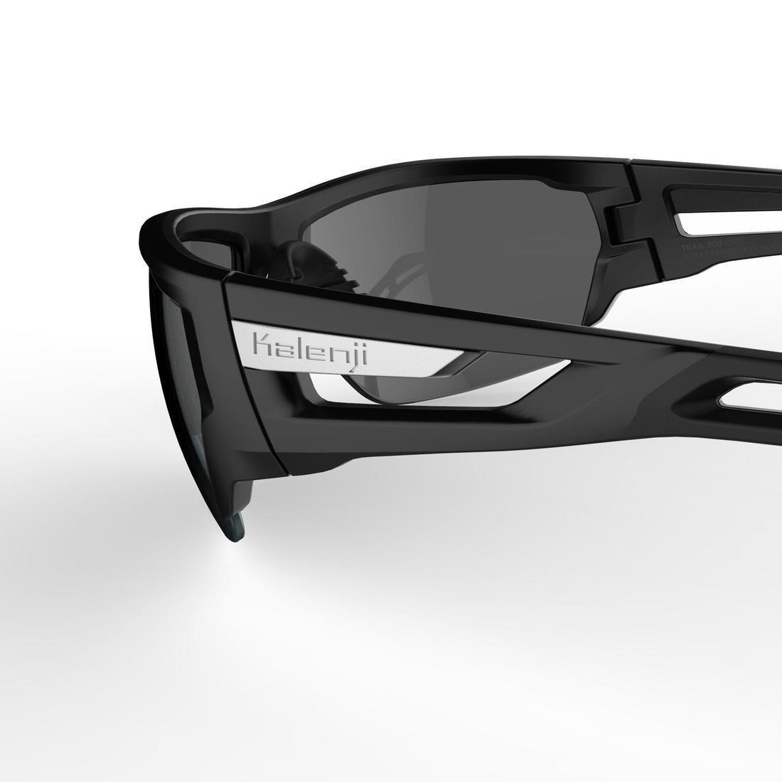 Men Runtrail Anti-Fog Running Glasses, Black, No Color, large image number 4