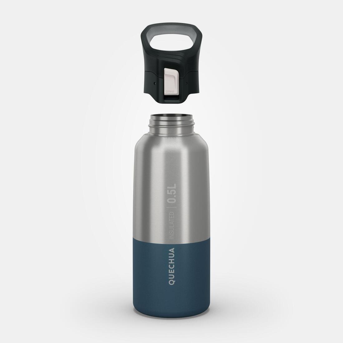 Isothermal Stainless Steel Hiking Flask Mh500, Dark Petrol Blue, No Color, large image number 1
