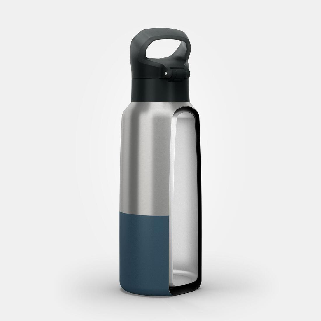 QUECHUA - Isothermal Stainless Steel Hiking Flask Mh500, Dark Petrol Blue